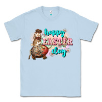 Dusty Blue Happy Easter Day rodeo Easter Day Classic Tee - CowGirlArtShop