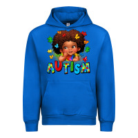 Cobalt autism afro girl Urban Hoodie - LillyAllenDesigns