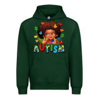 Forest Green autism afro girl Urban Hoodie - LillyAllenDesigns