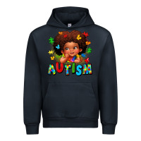 Navy autism afro girl Urban Hoodie - LillyAllenDesigns
