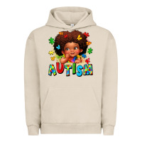 Pigment French Oak autism afro girl Urban Hoodie - LillyAllenDesigns