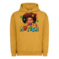 Pigment Peanut Butter autism afro girl Urban Hoodie - LillyAllenDesigns