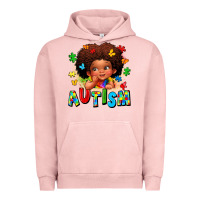 Pigment Salmon autism afro girl Urban Hoodie - LillyAllenDesigns