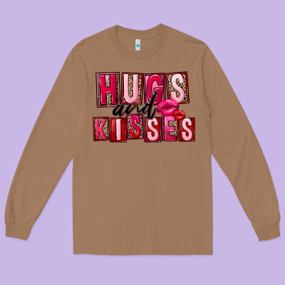 Hugs And Kisses Long Sleeve Tee Designed By Fadigitalartstudio