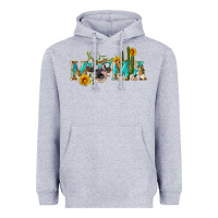 Heather Grey western mama cow Heavyweight Hoodie - Artiststas