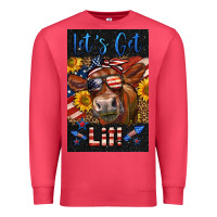 Cardinal Western Let's Get Lit Cow Premium Sweatshirt - LillyAllenDesigns