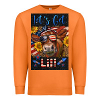 Carrot Western Let's Get Lit Cow Premium Sweatshirt - LillyAllenDesigns