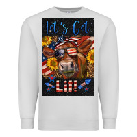 Dove Grey Western Let's Get Lit Cow Premium Sweatshirt - LillyAllenDesigns