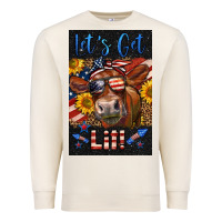 Sandshell Western Let's Get Lit Cow Premium Sweatshirt - LillyAllenDesigns