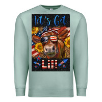 Seafoam Western Let's Get Lit Cow Premium Sweatshirt - LillyAllenDesigns