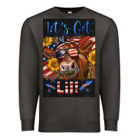Smoke Western Let's Get Lit Cow Premium Sweatshirt - LillyAllenDesigns