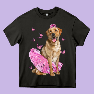 Labrador Retriever Dog With Tutu Heavy Core Tee Designed By Lillyallendesigns
