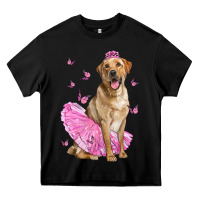 Black Labrador Retriever Dog With Tutu Heavy Core Tee - LillyAllenDesigns