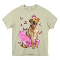 Mossy Labrador Retriever Dog With Tutu Heavy Core Tee - LillyAllenDesigns