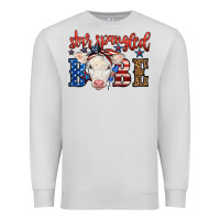 Dove Grey Western Star Spangled Baby Cow Premium Sweatshirt - LillyAllenDesigns
