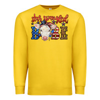 Lemon Western Star Spangled Baby Cow Premium Sweatshirt - LillyAllenDesigns