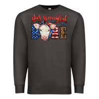 Smoke Western Star Spangled Baby Cow Premium Sweatshirt - LillyAllenDesigns