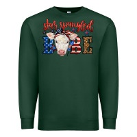 Sports Green Western Star Spangled Baby Cow Premium Sweatshirt - LillyAllenDesigns