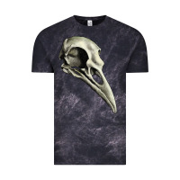 Cloud Black Raven Skull Vintage Tee - RanaPortraitStore