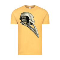 Vintage Mustard Raven Skull Vintage Tee - RanaPortraitStore