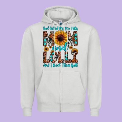 God Gifted Me Two Titles Mom And Lolli  And I Rock Zipper Hoodie Designed By Jahusdesignshop