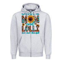 Heather Grey god gifted me two titles mom and lolli  and i rock Zipper Hoodie - JahusDesignShop