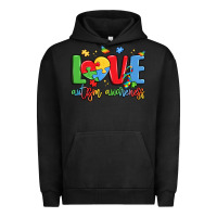 Pigment Black love autism awareness Urban Hoodie - LillyAllenDesigns