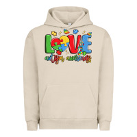 Pigment French Oak love autism awareness Urban Hoodie - LillyAllenDesigns