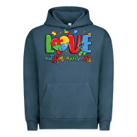 Pigment Midnight Navy love autism awareness Urban Hoodie - LillyAllenDesigns