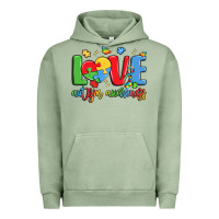 Pigment Oil Green love autism awareness Urban Hoodie - LillyAllenDesigns