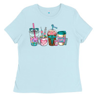 Baby Blue nurse fuel coffee cups Ladies Tee - AdoDesignShop