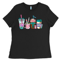 Black nurse fuel coffee cups Ladies Tee - AdoDesignShop