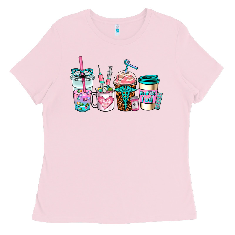 Nurse Fuel Coffee Cups Ladies Tee by AdoDesignShop | Teevron
