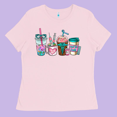 Nurse Fuel Coffee Cups Ladies Tee Designed By Adodesignshop