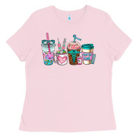 Bubblegum Pink nurse fuel coffee cups Ladies Tee - AdoDesignShop