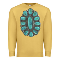 Antique Gold Turquoise Gemstone Jewelry Premium Sweatshirt - LillyAllenDesigns