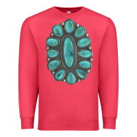 Cardinal Turquoise Gemstone Jewelry Premium Sweatshirt - LillyAllenDesigns