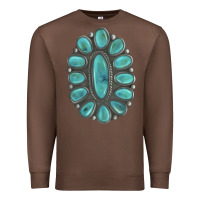 Chestnut Turquoise Gemstone Jewelry Premium Sweatshirt - LillyAllenDesigns