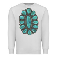 Dove Grey Turquoise Gemstone Jewelry Premium Sweatshirt - LillyAllenDesigns