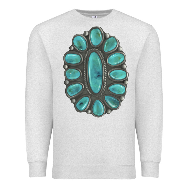 Turquoise Gemstone Jewelry Premium Sweatshirt by LillyAllenDesigns | Teevron