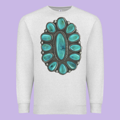 Turquoise Gemstone Jewelry Premium Sweatshirt Designed By Lillyallendesigns