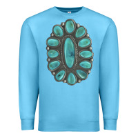 Ocean Blue Turquoise Gemstone Jewelry Premium Sweatshirt - LillyAllenDesigns