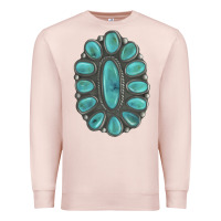 Pale Pink Turquoise Gemstone Jewelry Premium Sweatshirt - LillyAllenDesigns
