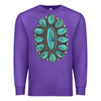 Purple Turquoise Gemstone Jewelry Premium Sweatshirt - LillyAllenDesigns