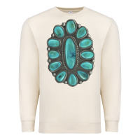 Sandshell Turquoise Gemstone Jewelry Premium Sweatshirt - LillyAllenDesigns