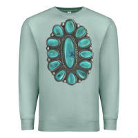 Seafoam Turquoise Gemstone Jewelry Premium Sweatshirt - LillyAllenDesigns