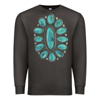 Smoke Turquoise Gemstone Jewelry Premium Sweatshirt - LillyAllenDesigns