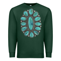Sports Green Turquoise Gemstone Jewelry Premium Sweatshirt - LillyAllenDesigns
