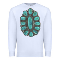 White Turquoise Gemstone Jewelry Premium Sweatshirt - LillyAllenDesigns