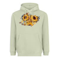 Matcha sunflower glitter leather patch Heavyweight Hoodie - AdoDesignShop